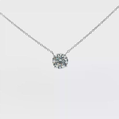 14kt WG 2ct Solitaire Pendant